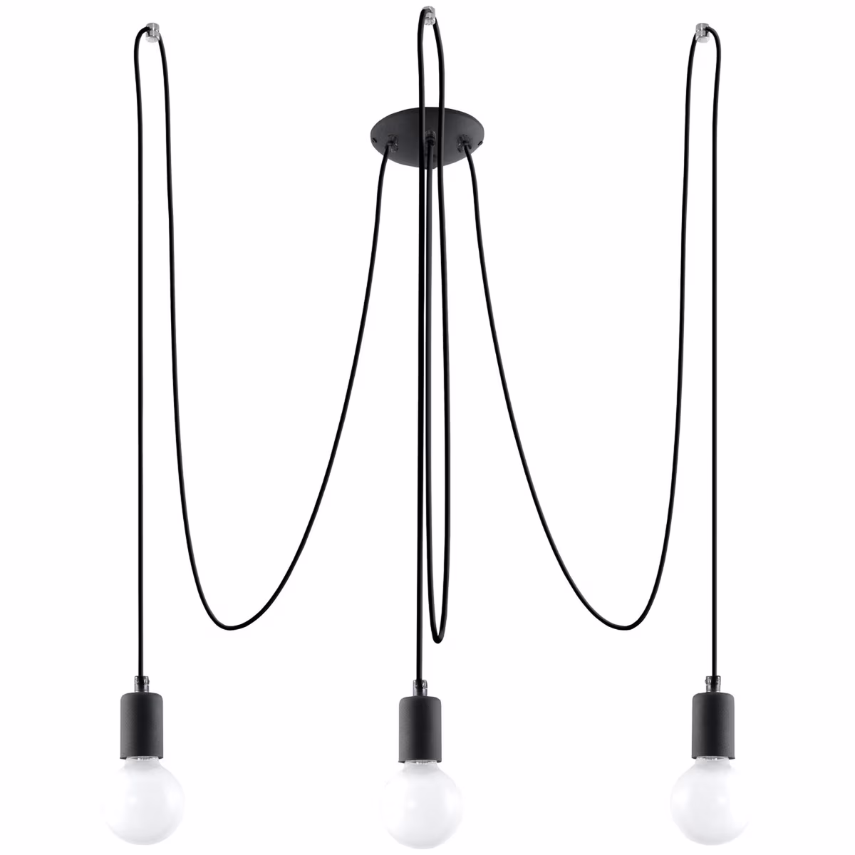 Chandelier Edison 3 Black