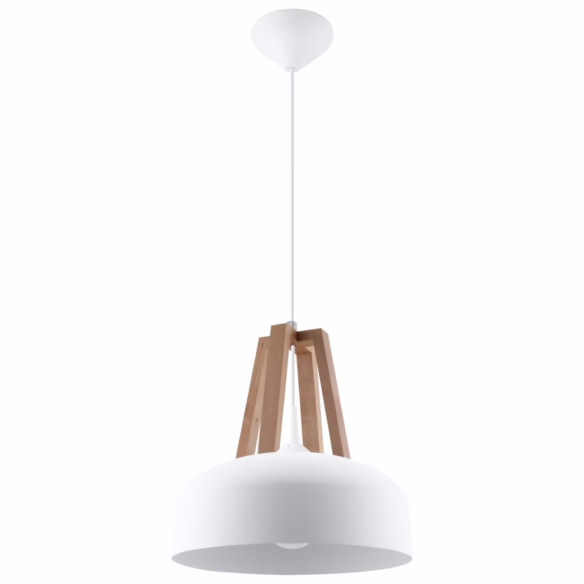 Pendant Lamp Casco White/Natural Wood