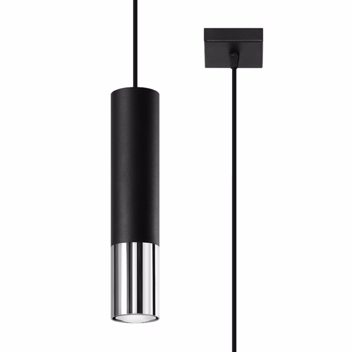 Pendant Lamp Loopez 1 Black/Chrome