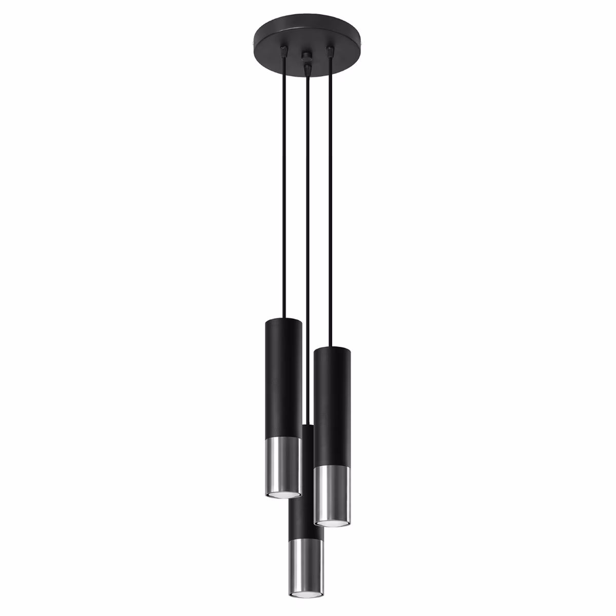Pendant Lamp Loopez 3P Black/Chrome