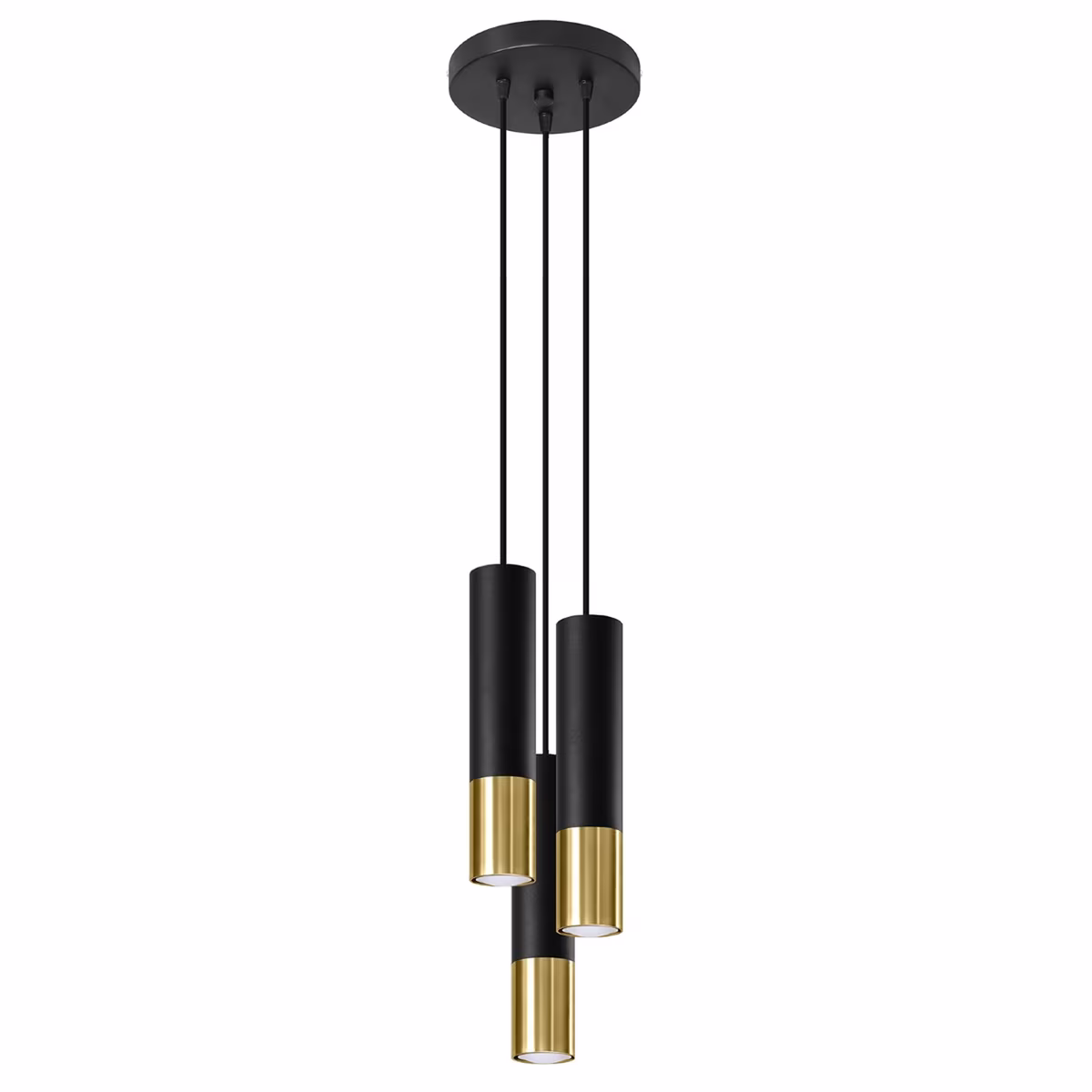 Pendant Lamp Loopez 3P Black/Golden