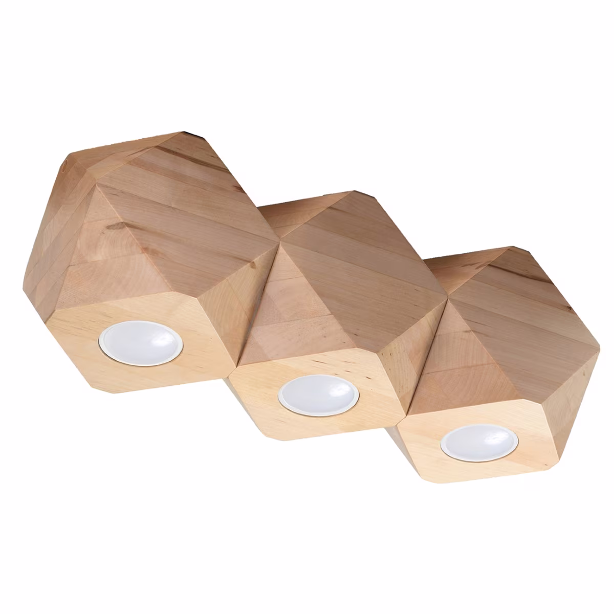 Ceiling Lamp Woody 3 Natural Wood