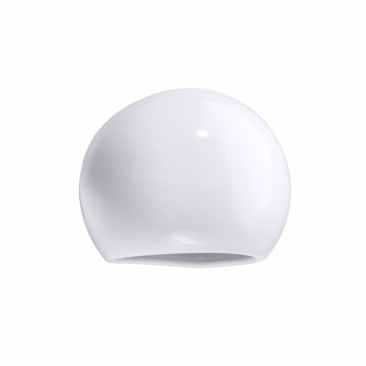 Varnished Wall Lamp Globe White Gloss